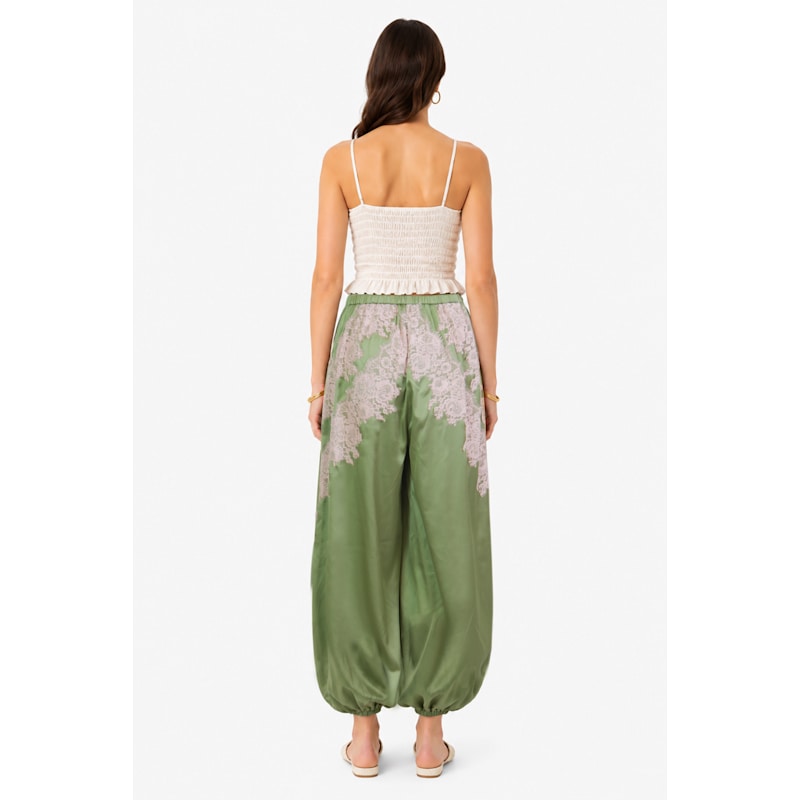 Thumbnail of Emmie Lace-Detail Satin Balloon Trousers image