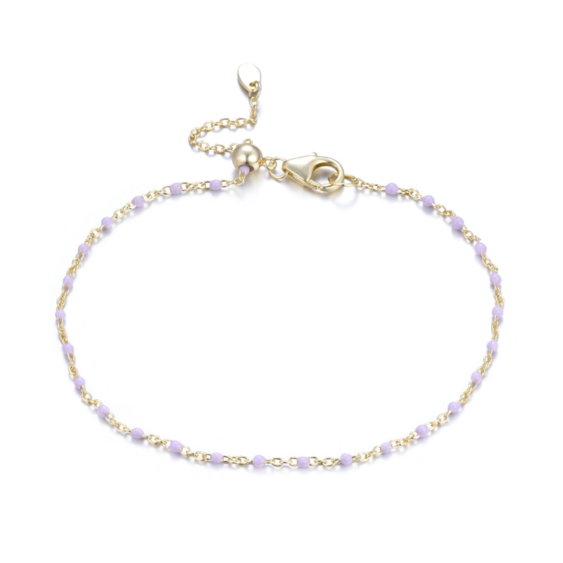 Thumbnail of Enamel Beaded Chain Bracelet - Orange image