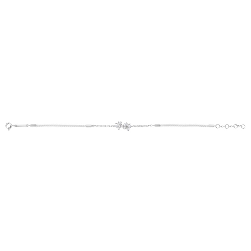 Thumbnail of Enchanting Flutterfly Sterling Silver Butterfly Silk Cord Thread Bracelet image
