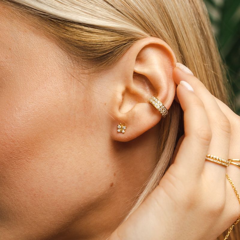 Thumbnail of Enchanting Flutterfly™ Gold Vermeil Butterfly Studs image
