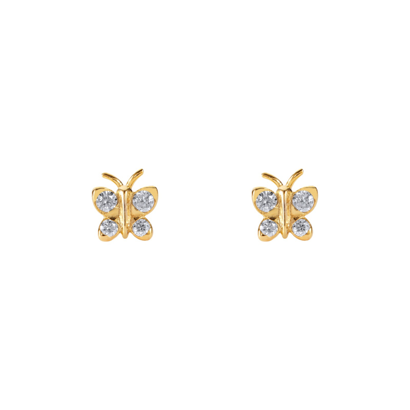 Thumbnail of Enchanting Flutterfly™ Gold Vermeil Butterfly Studs image