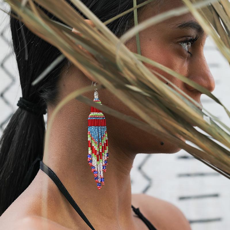 Thumbnail of Encuentro Beaded Boho Earrings - Forever Young image