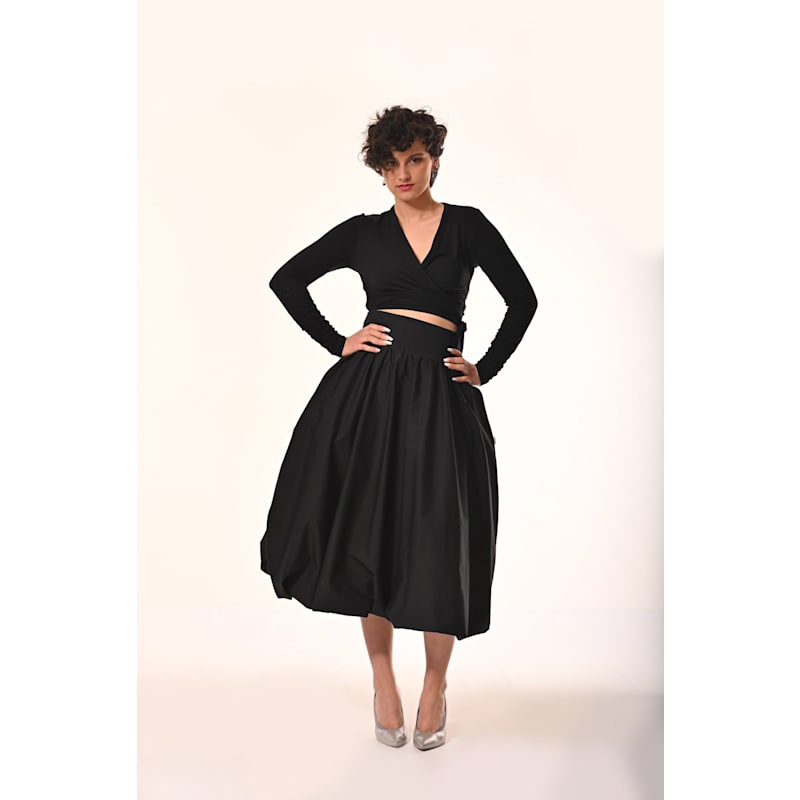 Thumbnail of Enoki Puffball Skirt In Black image