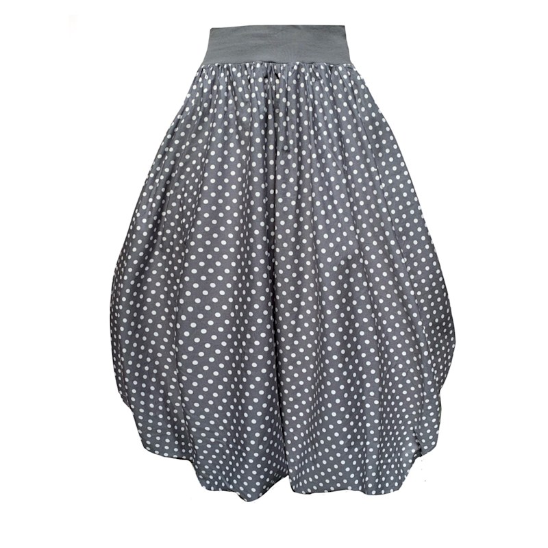 Thumbnail of Enoki Puffball Skirt In Grey Polka Dot image