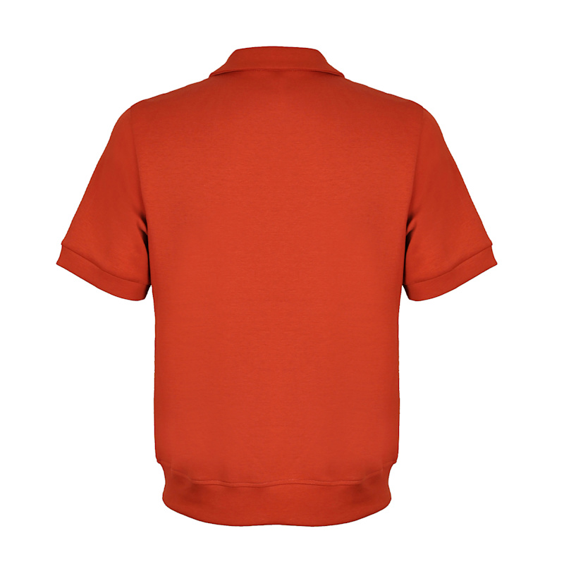 Thumbnail of Enzo Cotton V-Neck Polo - Orange image