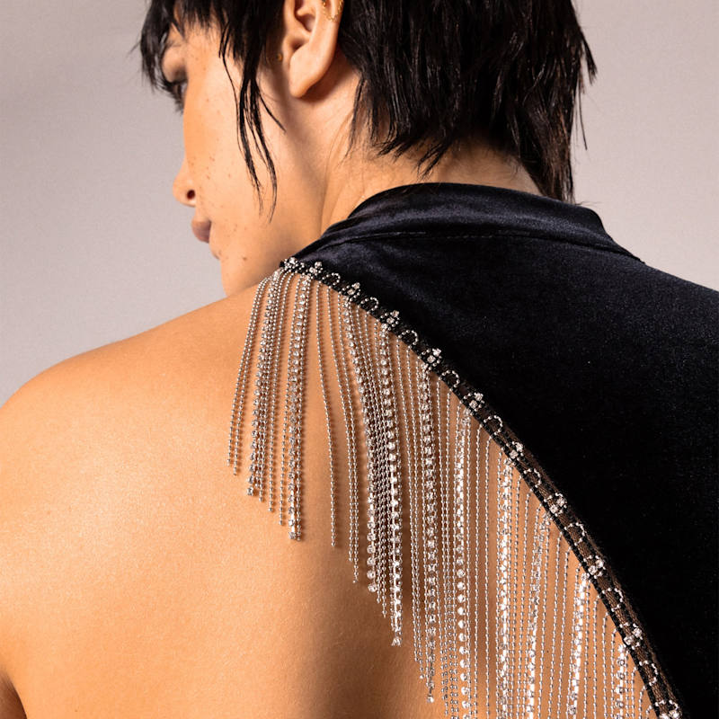 Thumbnail of Embellished Velvet Dress image
