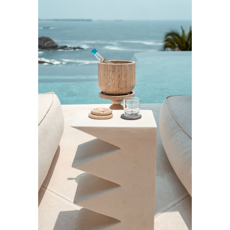 Thumbnail of Pebbles Ashtray Donut - Travertine Marble image