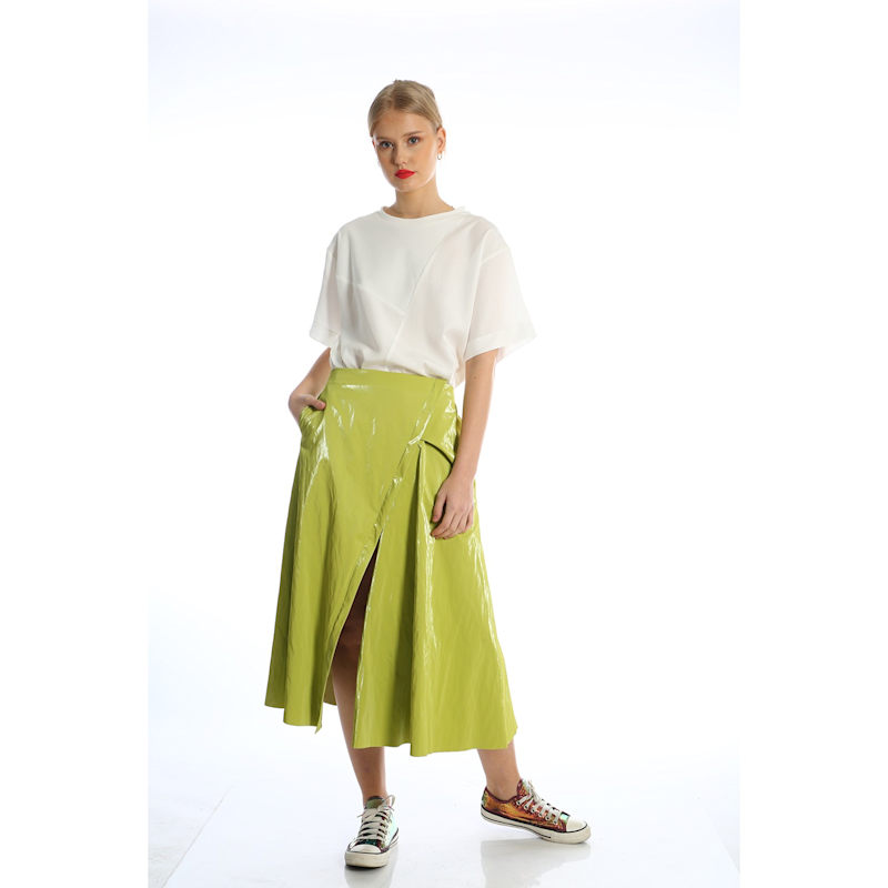 Thumbnail of Green Asymmetrical Skirt image