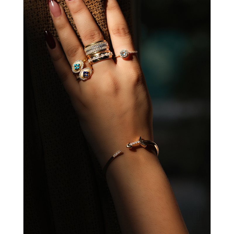 Thumbnail of Eraya Balance Signet Turquoise Ring image
