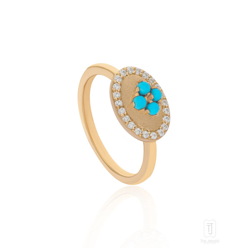 Thumbnail of Eraya Balance Signet Turquoise Ring image