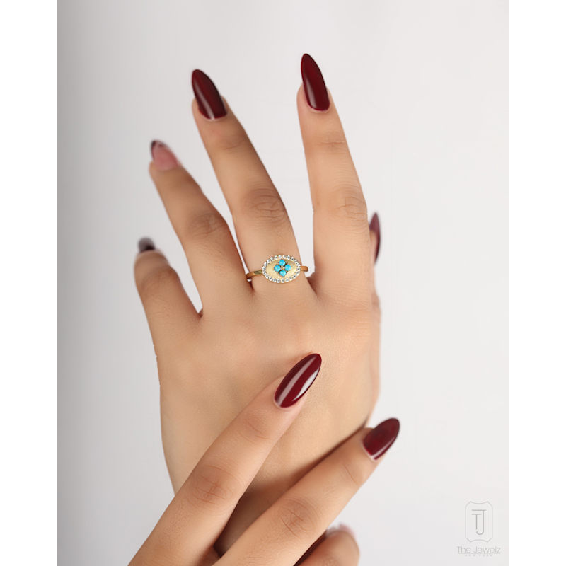 Thumbnail of Eraya Balance Signet Turquoise Ring image