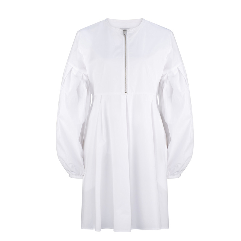 Thumbnail of Eris Balloon Sleeve Dress - White image