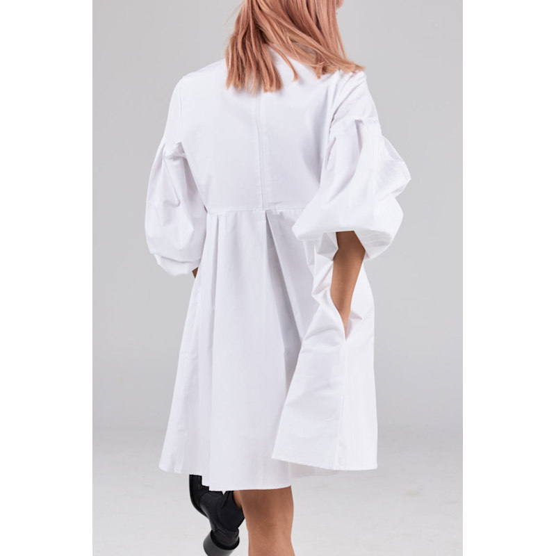 Thumbnail of Eris Balloon Sleeve Dress - White image
