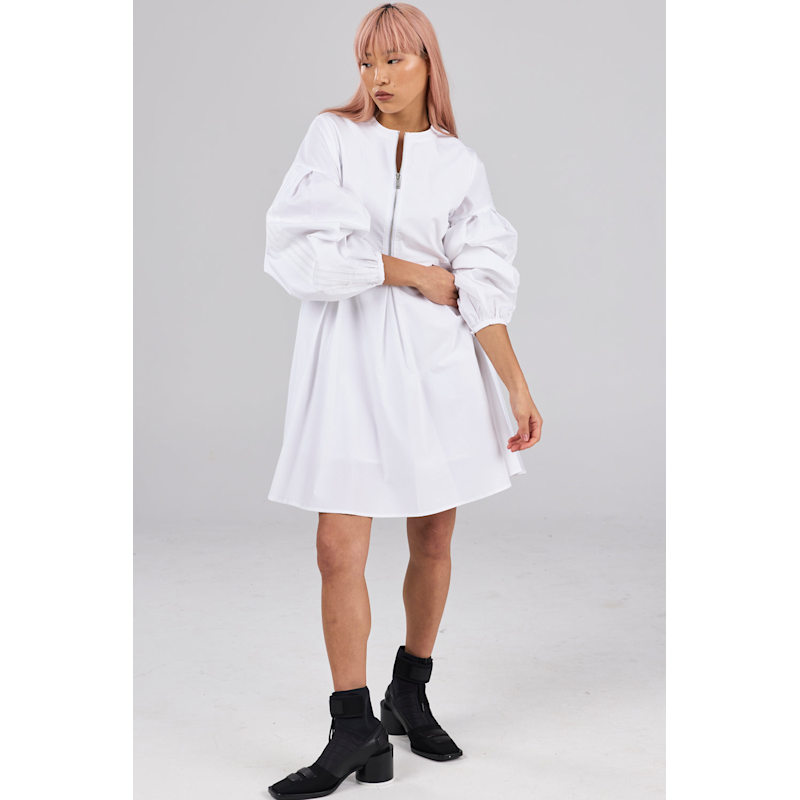 Thumbnail of Eris Balloon Sleeve Dress - White image