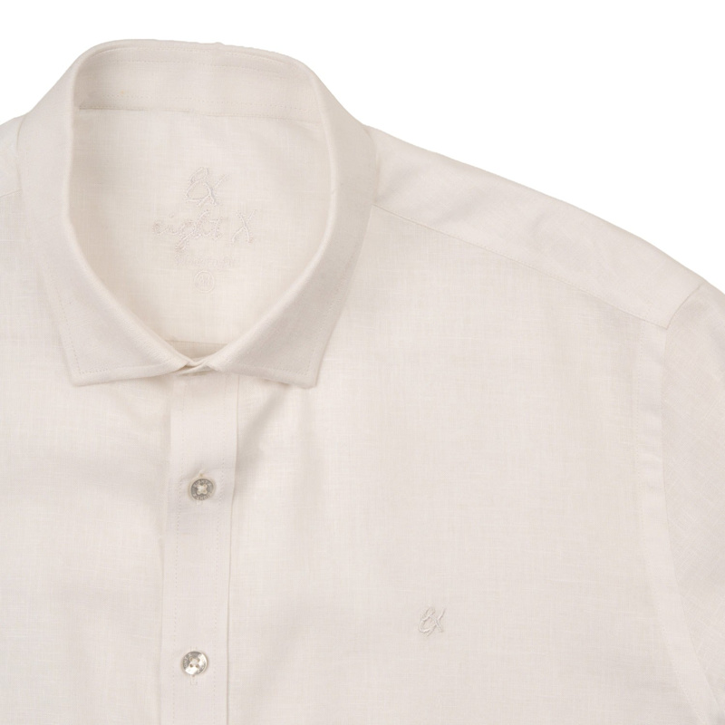 Thumbnail of Essential Linen Long Sleeve Button Down Shirt - White image