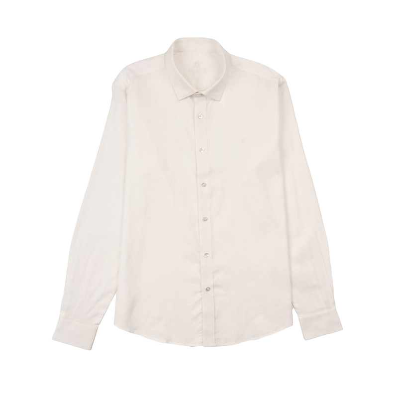 Thumbnail of Essential Linen Long Sleeve Button Down Shirt - White image