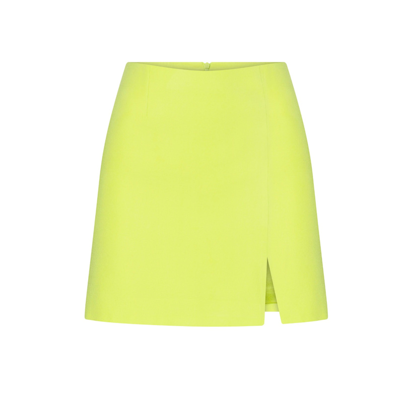 Thumbnail of Vance A Line Mini Skirt In Lime image