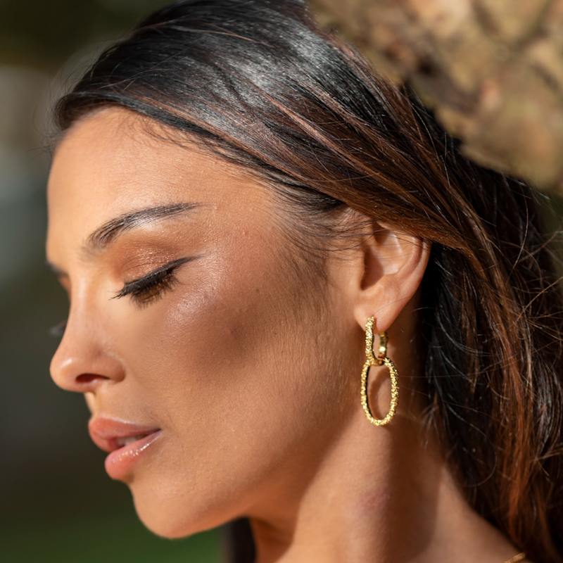 Thumbnail of Small Hula Hoop Earrings In Gold Vermeil image