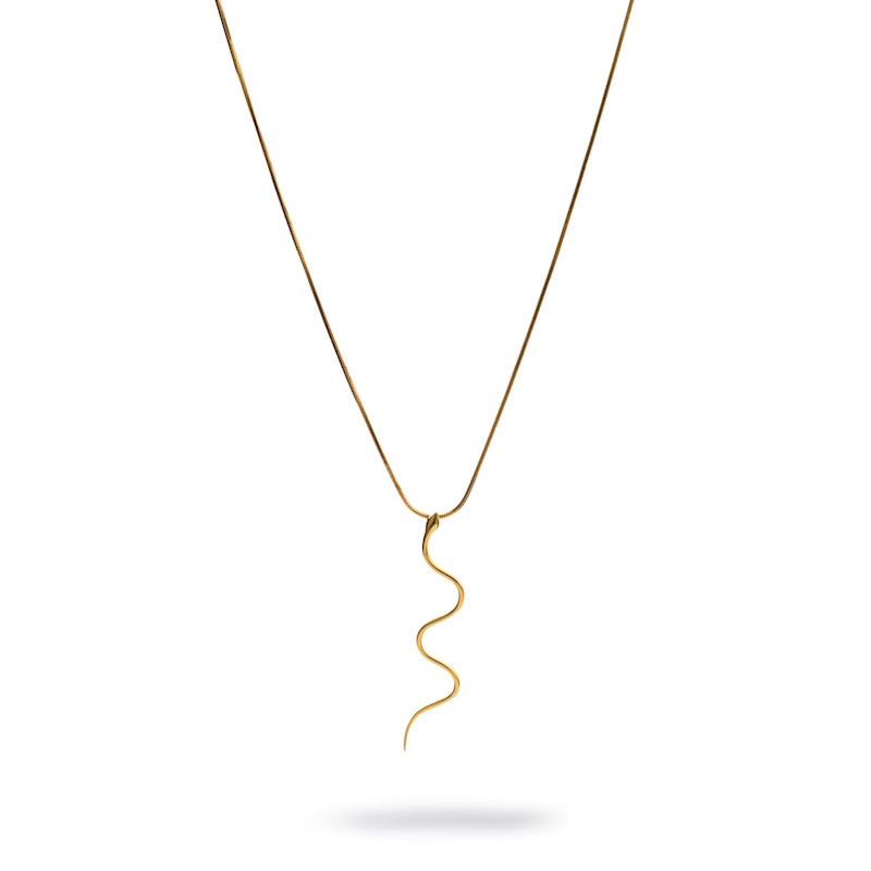 Thumbnail of Eternal Serpent Gold Necklace - Gold image