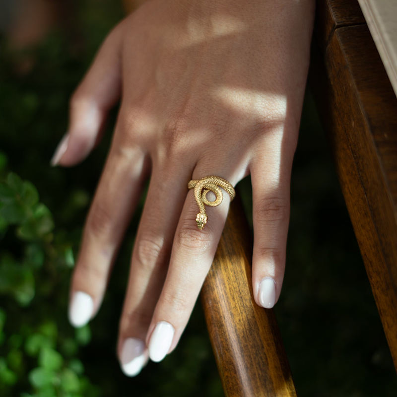 Thumbnail of Eternal Serpent Gold Wrap Ring - Gold image