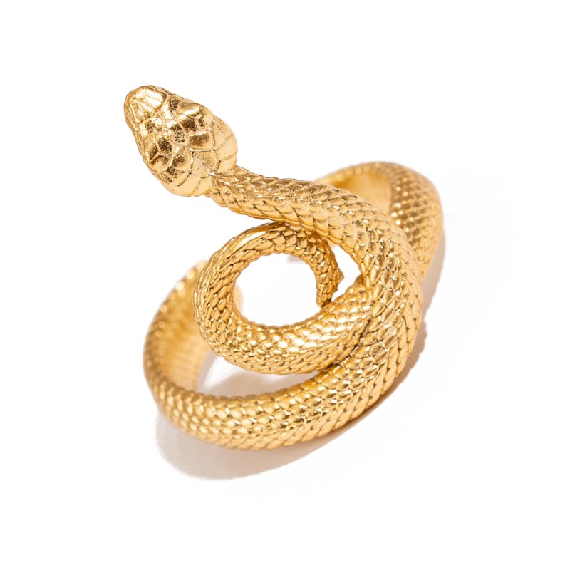 Thumbnail of Eternal Serpent Gold Wrap Ring - Gold image
