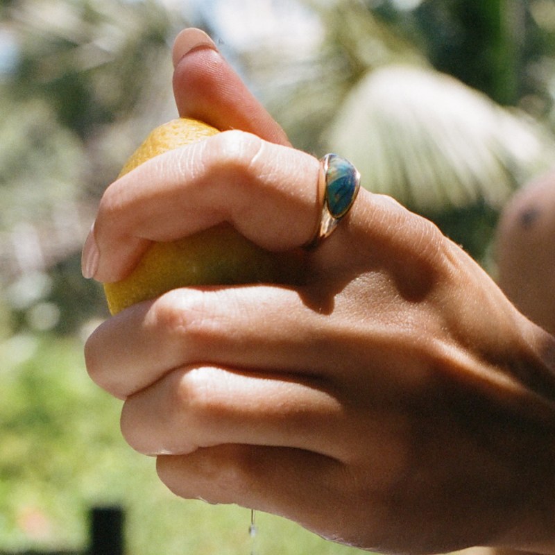 Thumbnail of Etienne Dome Ring - Turquoise image