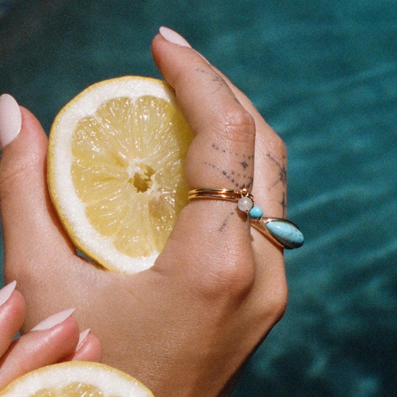 Thumbnail of Etienne Dome Ring - Turquoise image