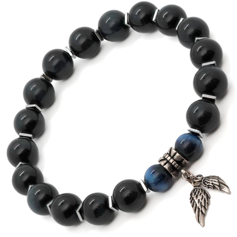 Thumbnail of Spiritual Beads Angel Bracelet - Black image