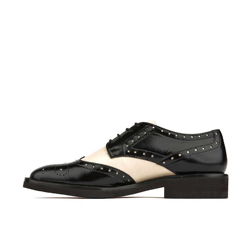 Thumbnail of Eton - Black & Cream - Womens Oxfords image