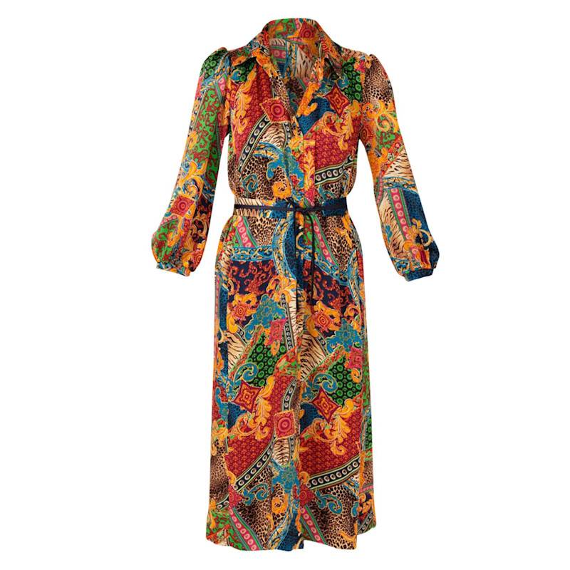 Thumbnail of Eudora Shirtmaker Dress In Multi image