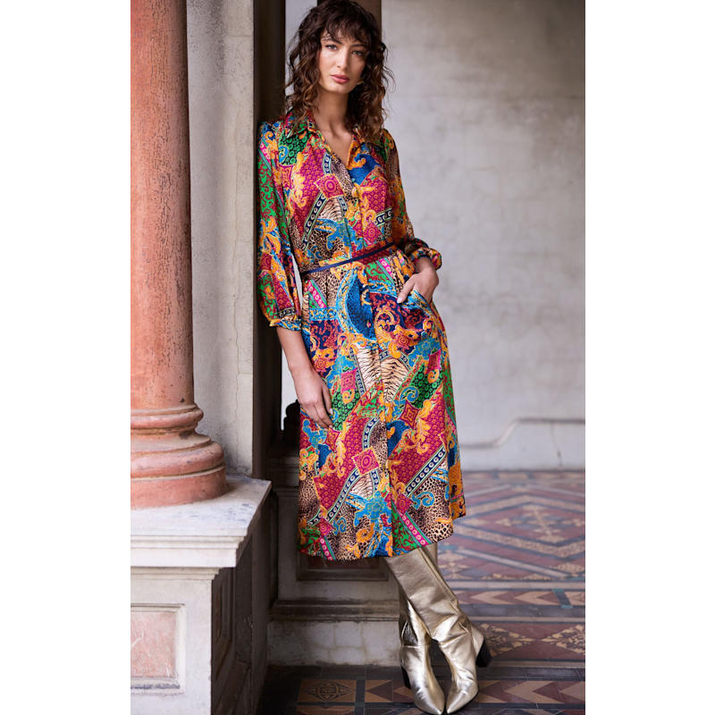 Thumbnail of Eudora Shirtmaker Dress In Multi image