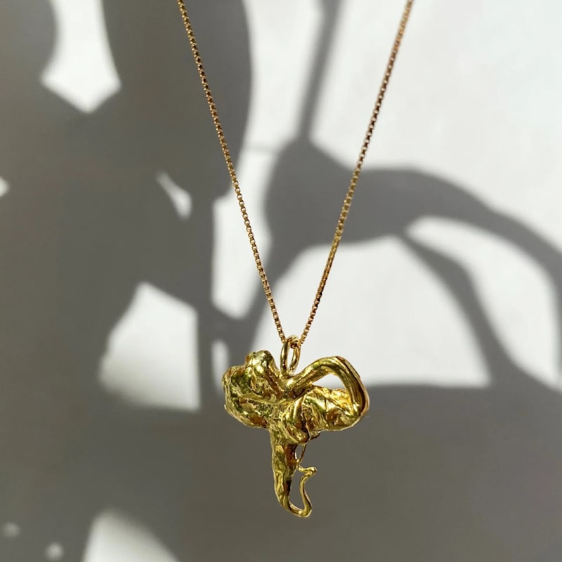 Thumbnail of Euphoria Elephant Necklace 14K Gold image