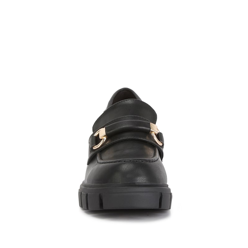 Thumbnail of Evangeline Chunky Platform Loafers In Black By Rag & Co image
