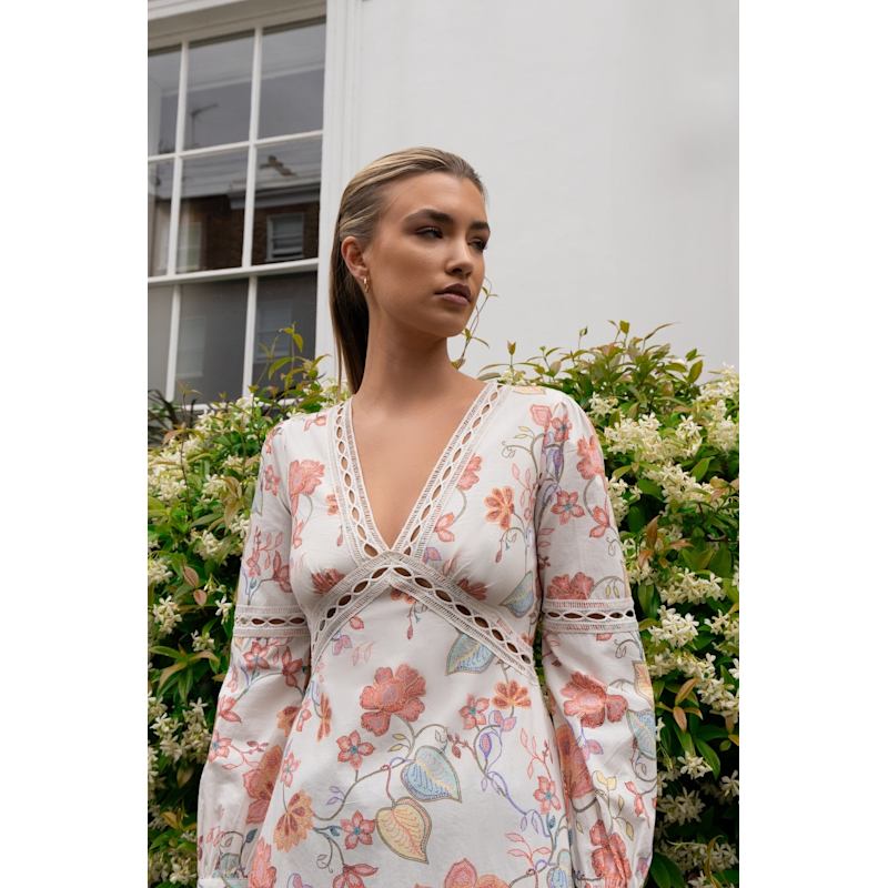 Thumbnail of Evelyn Floral Midi Dress image