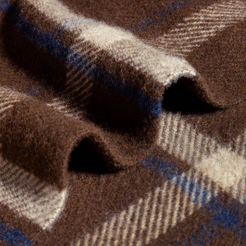 Thumbnail of Evening Tales - Pure New Wool Blanket - Checkmate Mocha image