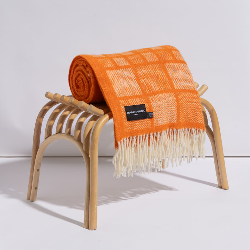 Thumbnail of Evening Tales - Pure New Wool Blanket - Mosaic Orange image