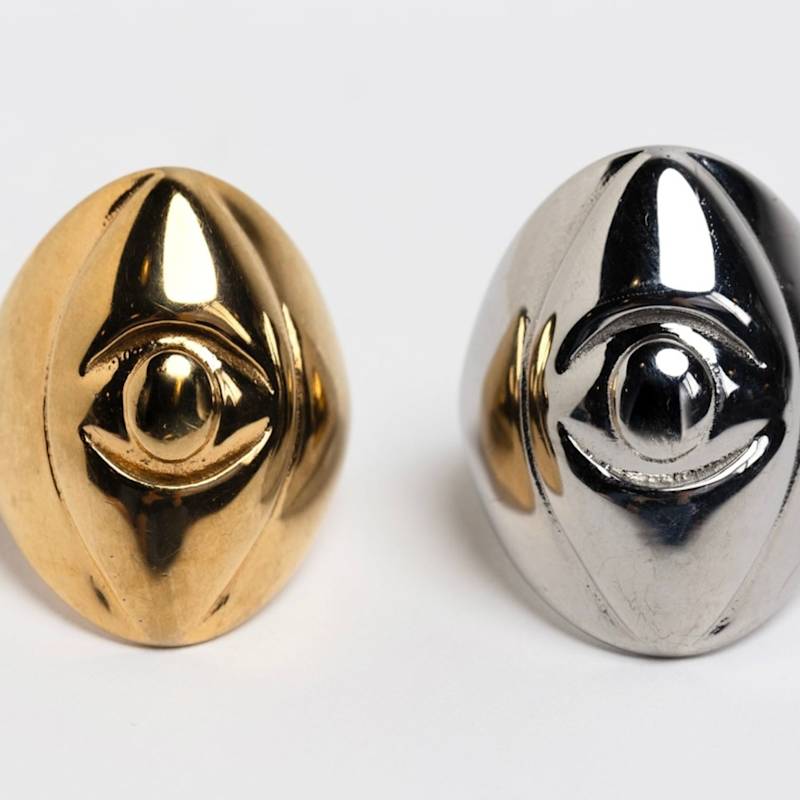 Thumbnail of Athena Evil Eye Ring White Gold image