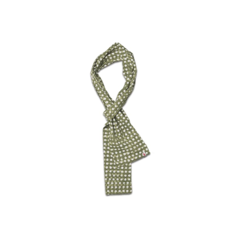 Thumbnail of &Sons Green Dot Organic Japanese Scarf image