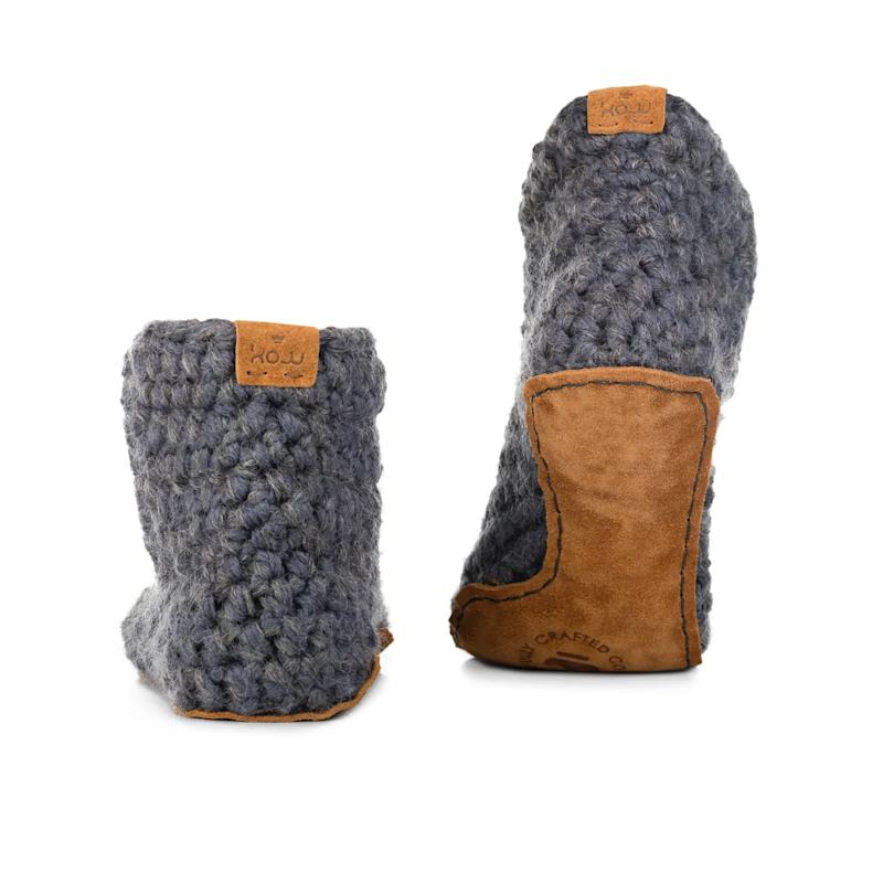 Thumbnail of Extra Chunky Boot Wool Slippers For Men & Women In Charcoal Gray image