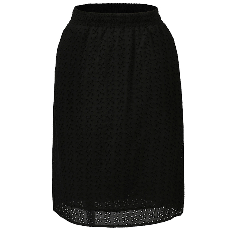 Thumbnail of Eyelet Cotton Lace Skirt - Black image