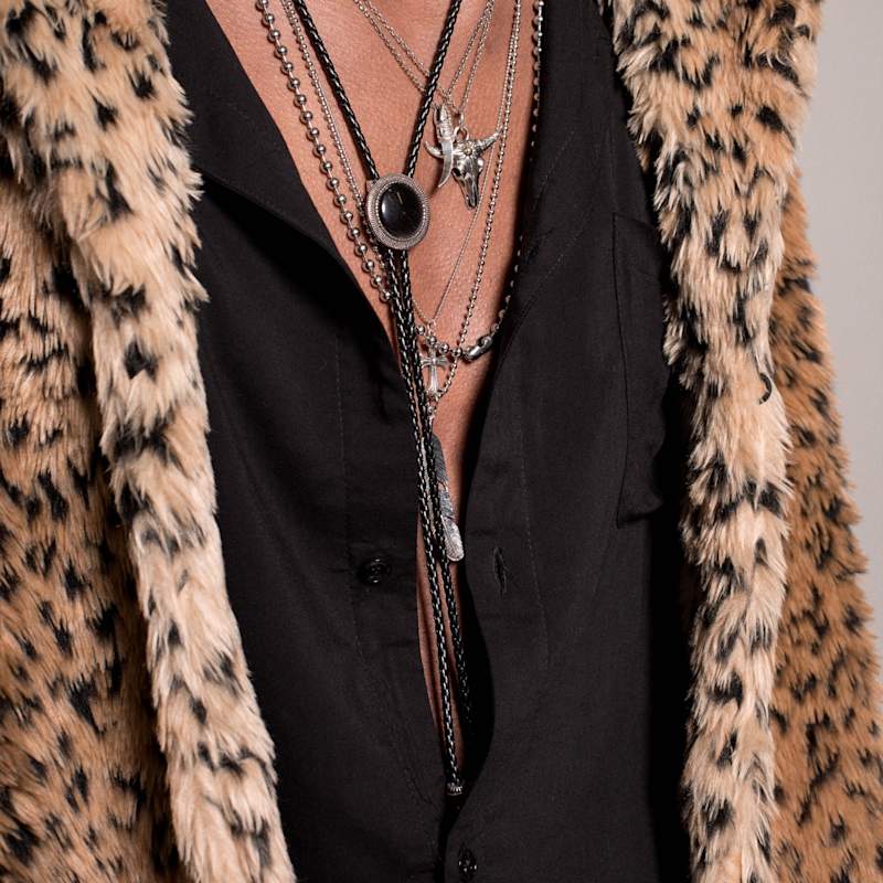 Thumbnail of Western Bolo Tie - Black Stone image