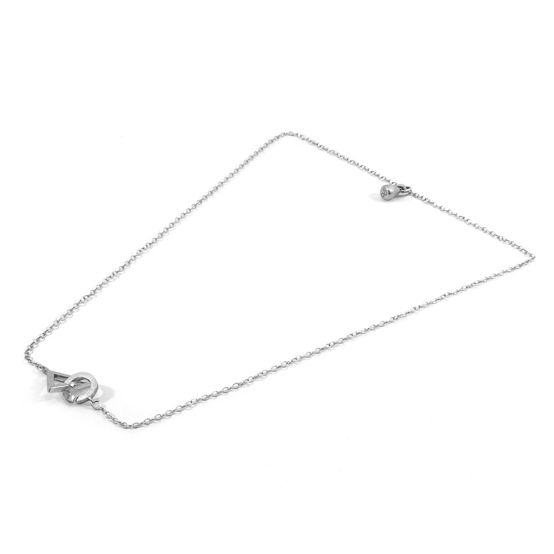Thumbnail of Geometric Triangle Link Paradise Silver Necklace Pendant image