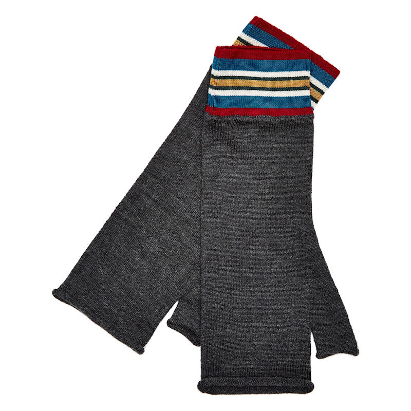 Thumbnail of Slate Grey Extrafine Merino Fingerless Gloves image