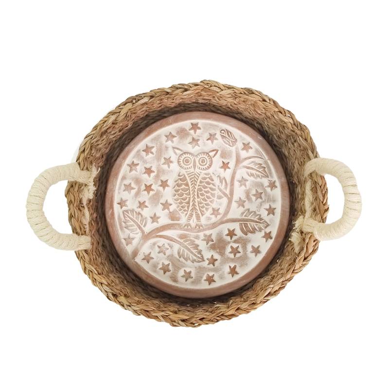 Thumbnail of Bread Warmer & Basket-Owl Round image