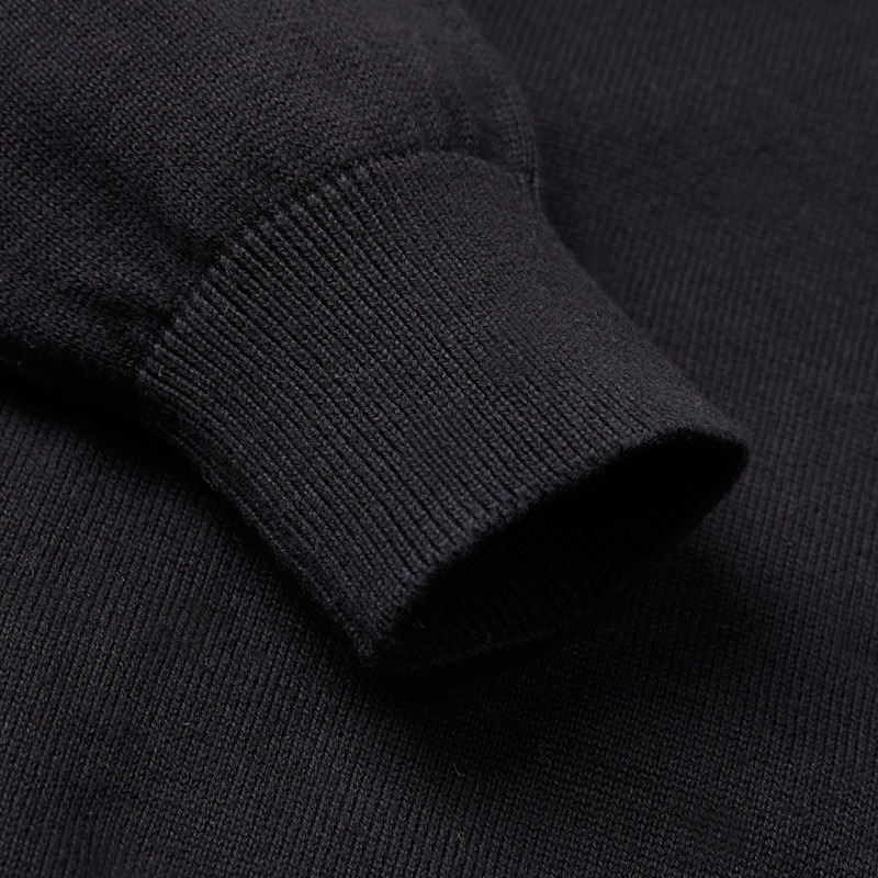 Thumbnail of Mens Cotton Hall Long Sleeve Knitted Polo Shirt - Black image