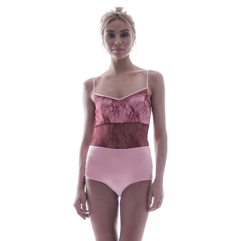 Thumbnail of Silk Bodysuit Fuschia image