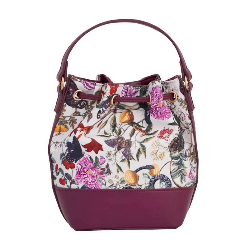 Thumbnail of Fable England X Natural History Museum Floral Engravings Bucket Bag - Plum image