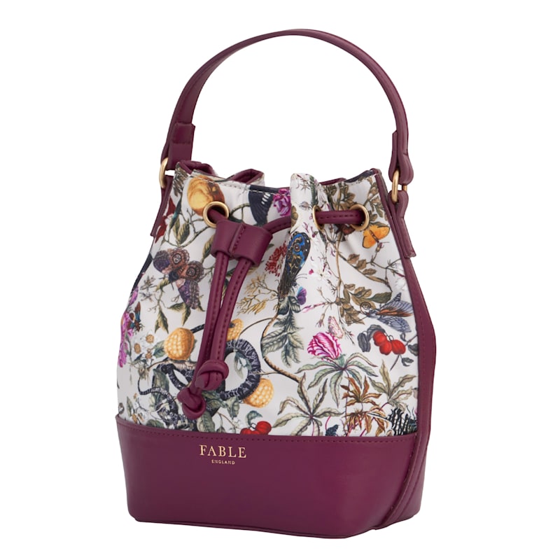 Thumbnail of Fable England X Natural History Museum Floral Engravings Bucket Bag - Plum image