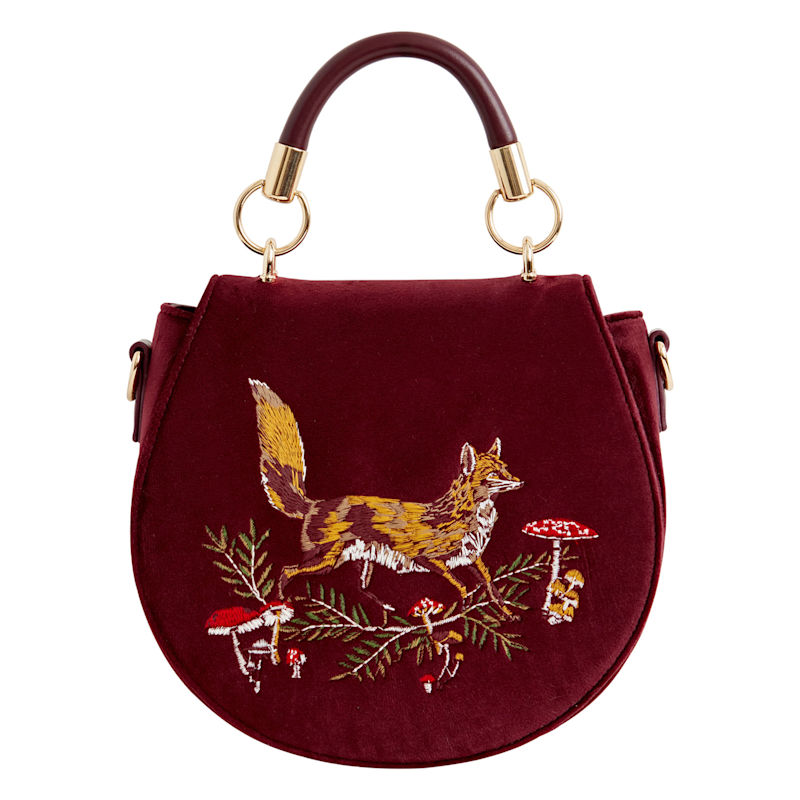 Thumbnail of Fable England Fox & Mushroom Embroidered Saddle Bag image