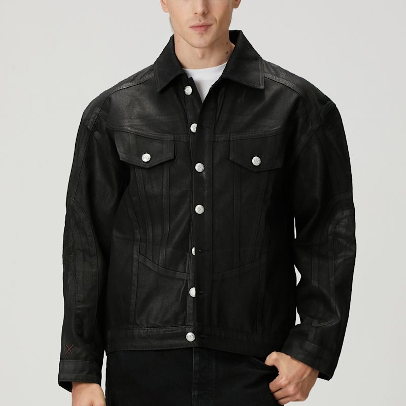 Thumbnail of Faded Denim Jacket - Black image